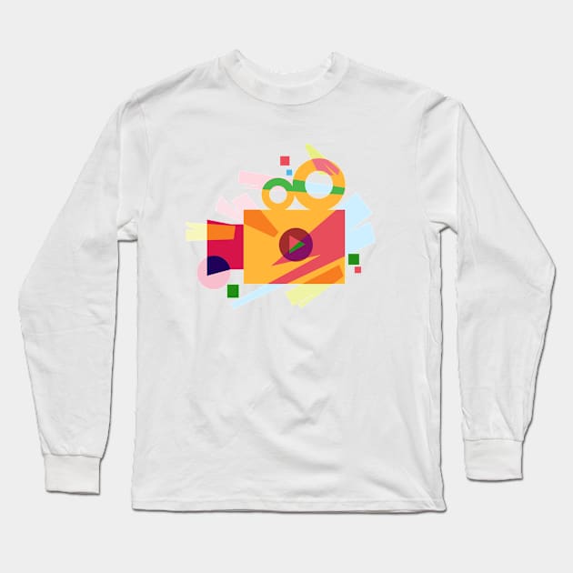 illustration camera video Long Sleeve T-Shirt by AlfinStudio